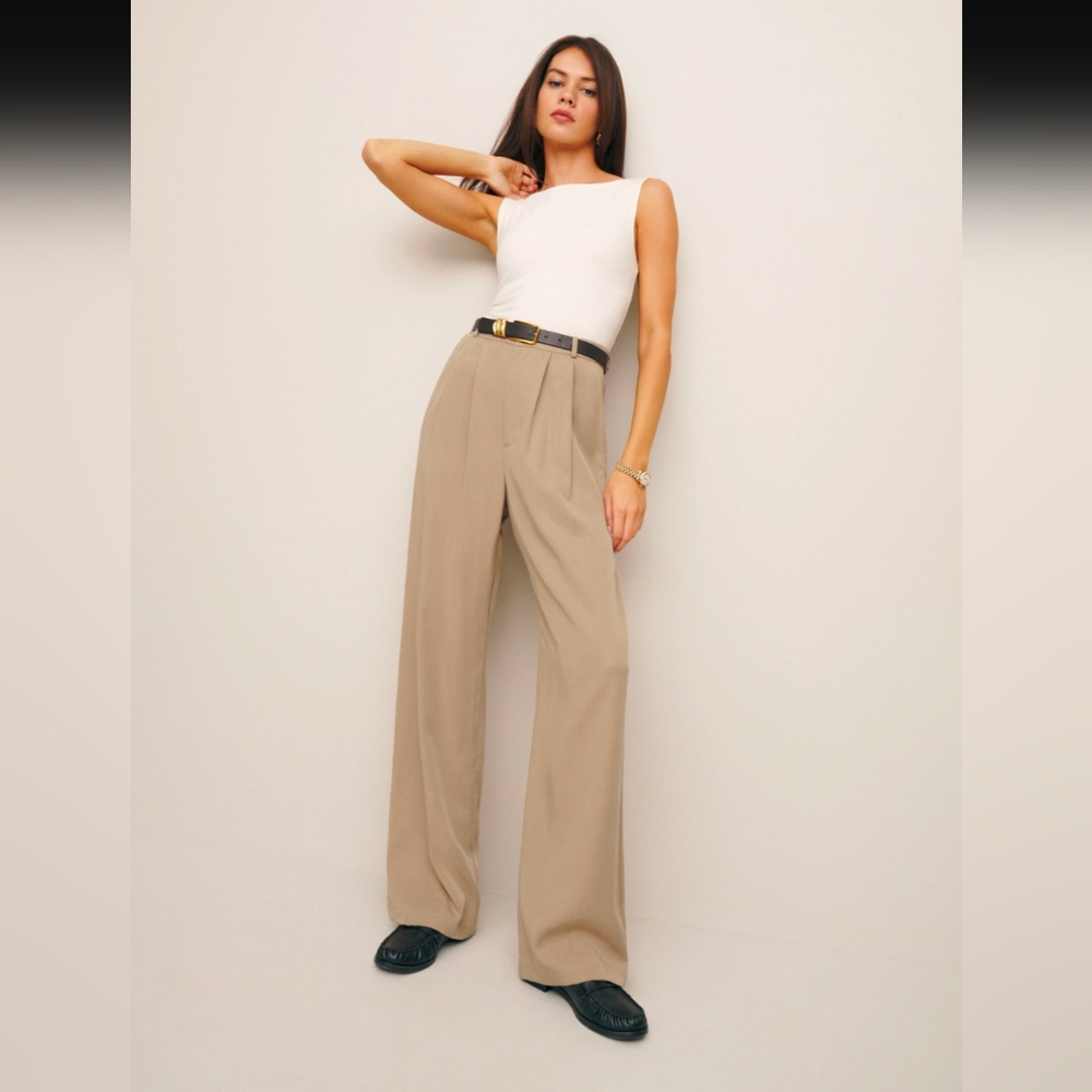 Reformation Mason Pant - Khaki, Sz 0